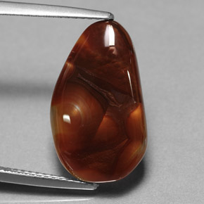 Ágata de fuego multicolor natural de 6,18 ct, transparente, transparente / translúcido