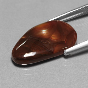 Ágata de fuego multicolor natural de 6,18 ct, transparente, transparente / translúcido