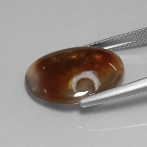 Ágata de fuego multicolor natural de 8,25 ct, transparente, transparente / translúcido