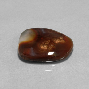 Ágata de fuego multicolor natural de 8,09 ct, transparente, transparente / translúcido