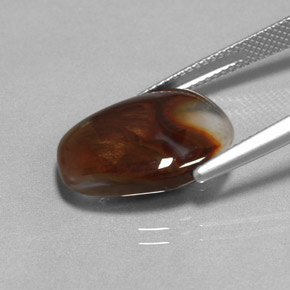 Ágata de fuego multicolor natural de 8,09 ct, transparente, transparente / translúcido