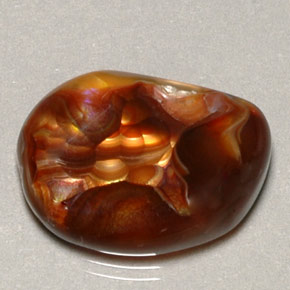Ágata de fuego multicolor natural de 9,10 ct, transparente, transparente / translúcido