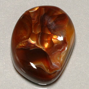 Ágata de fuego multicolor natural de 9,10 ct, transparente, transparente / translúcido