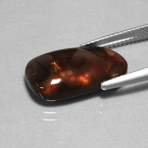 Ágata de fuego multicolor natural de 7,01 ct, transparente, transparente / translúcido