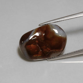 Ágata de fuego multicolor natural de 7,02 ct, transparente, transparente / translúcido