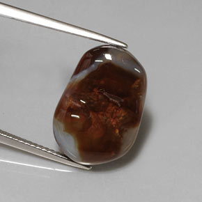 Ágata de fuego multicolor natural de 7,02 ct, transparente, transparente / translúcido