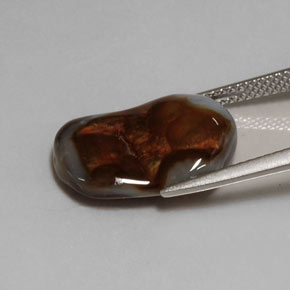 Ágata de fuego multicolor natural de 7,02 ct, transparente, transparente / translúcido