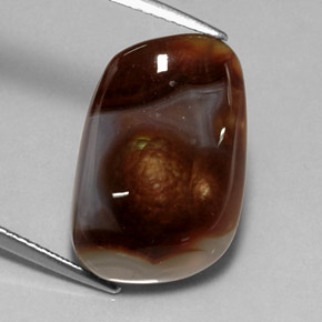 Ágata de fuego multicolor natural de 10,11 ct, transparente, transparente / translúcido