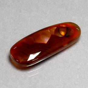 Ágata de fuego multicolor natural de 7,70 ct, transparente, transparente / translúcido