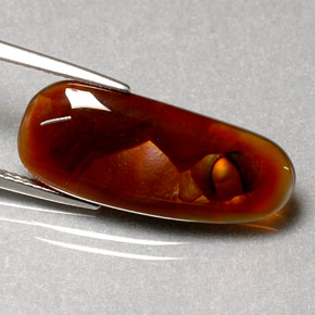 Ágata de fuego multicolor natural de 7,70 ct, transparente, transparente / translúcido