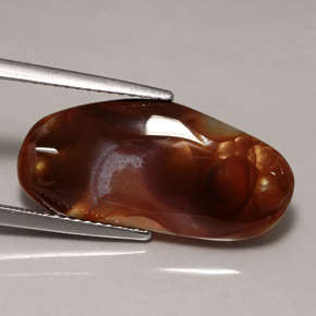 Ágata de fuego multicolor natural de 7,56 ct, transparente, transparente / translúcido