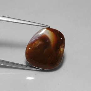 Ágata de fuego multicolor natural de 7,61 ct, transparente, transparente / translúcido