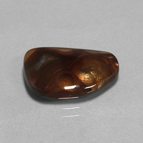 Ágata de fuego multicolor natural de 5,78 ct, transparente, transparente / translúcido