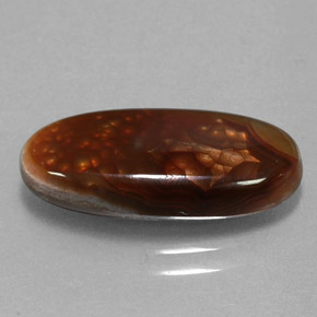 Ágata de fuego multicolor natural de 4,87 ct, transparente, transparente / translúcido