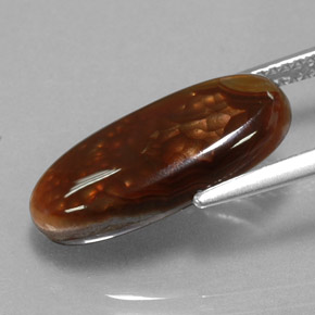 Ágata de fuego multicolor natural de 4,87 ct, transparente, transparente / translúcido