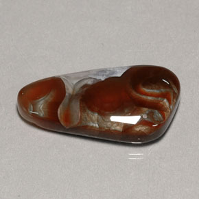 Ágata de fuego multicolor natural de 8,86 ct, transparente, transparente / translúcido