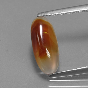 Ágata de fuego multicolor natural de 2,00 ct, transparente, transparente / translúcido