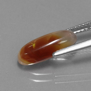 Ágata de fuego multicolor natural de 2,00 ct, transparente, transparente / translúcido