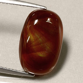 Ágata de fuego multicolor natural de 4,95 ct, transparente, transparente / translúcido