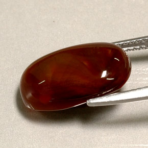 Ágata de fuego multicolor natural de 4,95 ct, transparente, transparente / translúcido