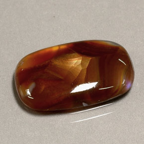 Ágata de fuego multicolor natural de 4,84 ct, transparente, transparente / translúcido