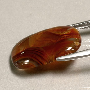 Ágata de fuego multicolor natural de 4,84 ct, transparente, transparente / translúcido
