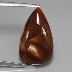 Ágata de fuego multicolor natural de 7,15 ct, transparente, transparente / translúcido