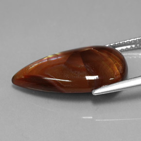 Ágata de fuego multicolor natural de 7,15 ct, transparente, transparente / translúcido