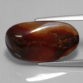 Ágata de fuego multicolor natural de 8,52 ct, forma elegante, opaco
