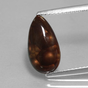 Ágata de fuego multicolor natural de 2,18 ct, en forma de pera, opaco