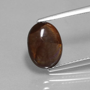 Ágata de fuego multicolor natural de 2,14 ct, corte óvalo, opaco