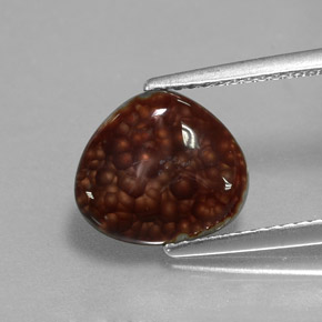 Ágata de fuego multicolor natural de 2,22 ct, forma elegante, opaco