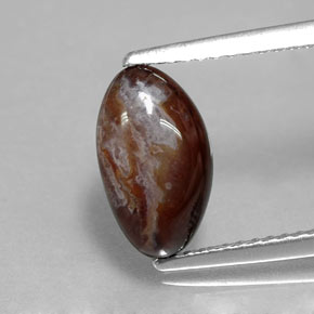 Ágata de fuego multicolor natural de 2,17 ct, forma elegante, opaco