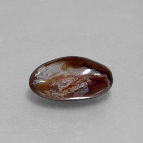 Ágata de fuego multicolor natural de 2,17 ct, forma elegante, opaco