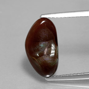 Ágata de fuego multicolor natural de 2,44 ct, forma elegante, opaco