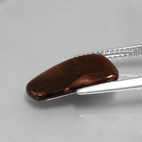 Ágata de fuego multicolor natural de 2,34 ct, forma elegante, opaco