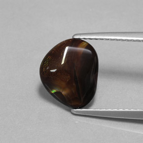 Ágata de fuego multicolor natural de 1,80 ct, forma elegante, opaco