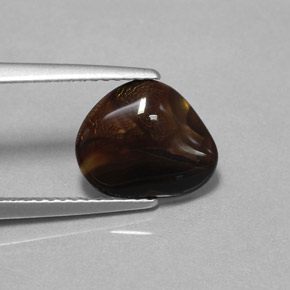 Ágata de fuego multicolor natural de 1,80 ct, forma elegante, opaco
