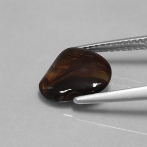 Ágata de fuego multicolor natural de 1,80 ct, forma elegante, opaco