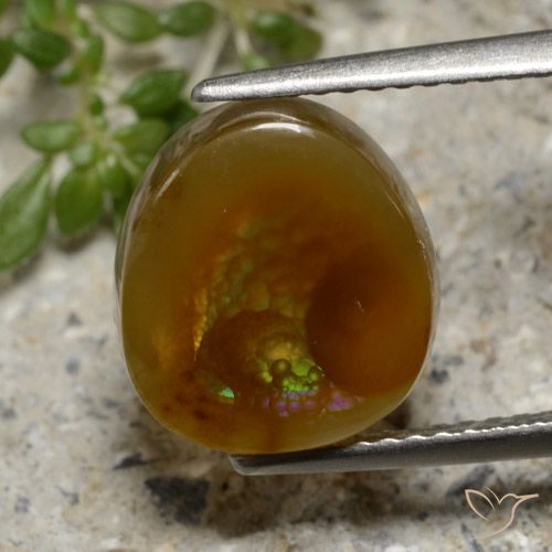 4.42ct Natural Multicolor Ágata de fuego, Elegante, Translúcido