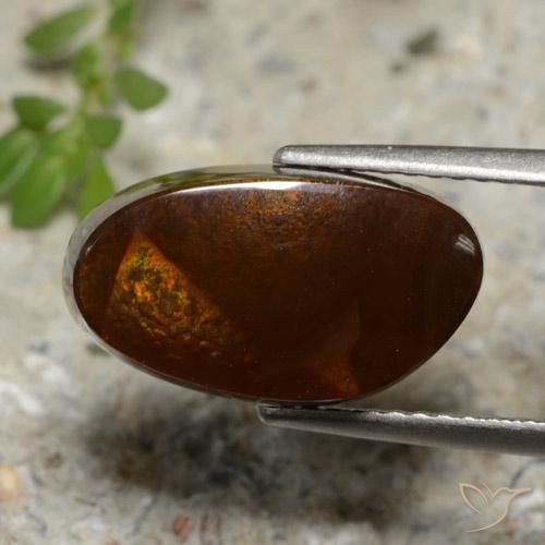 Ágata de fuego Multicolor natural de 5.17 ct, Elegante, Translúcido