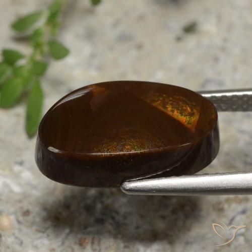 Ágata de fuego Multicolor natural de 5.17 ct, Elegante, Translúcido
