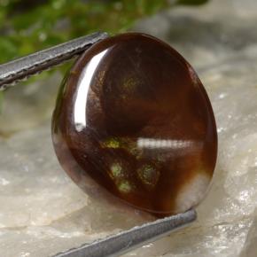 Ágata de fuego Multicolor natural de 4.28 ct, Forma elegante, Translúcido