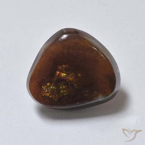 4.03ct Natural Multicolor Ágata de fuego, Trillón, Translúcido
