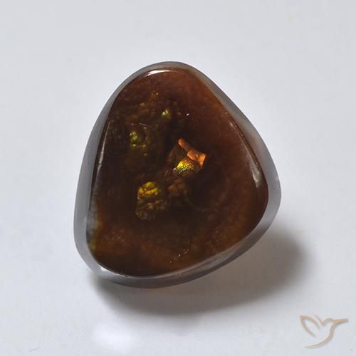 Ágata de fuego Multicolor natural de 4.03 ct, Trillón, Translúcido