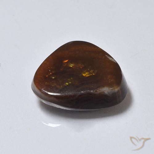 Ágata de fuego Multicolor natural de 4.03 ct, Trillón, Translúcido