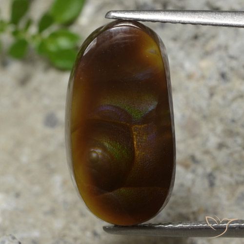 5.99ct Natural Multicolor Ágata de fuego, Elegante, Translúcido