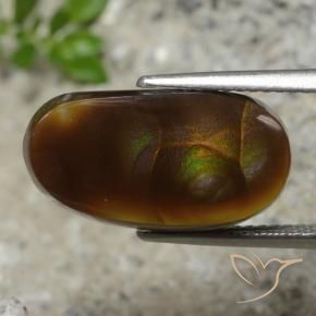 Ágata de fuego Multicolor natural de 5.99 ct, Elegante, Translúcido