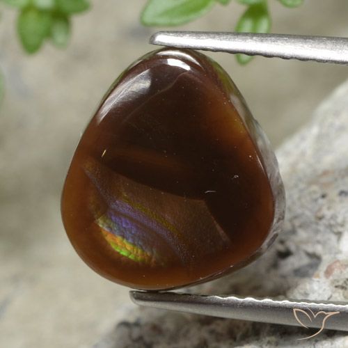 3.36ct Natural Multicolor Ágata de fuego, Elegante, Translúcido