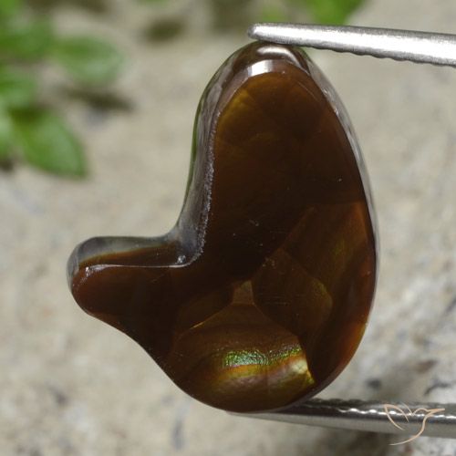 6.76ct Natural Multicolor Ágata de fuego, Elegante, Translúcido